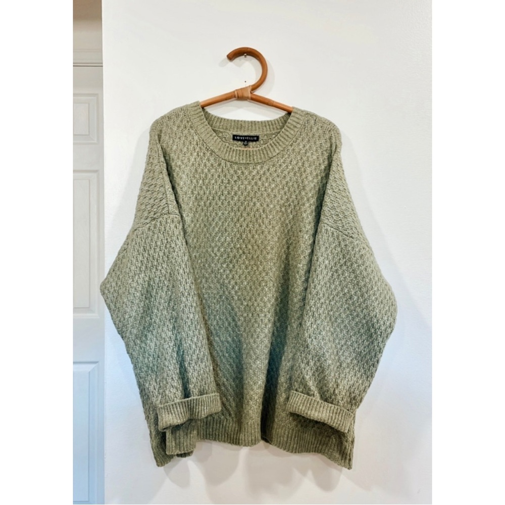 Love Ellie - Stitch Fix | Green Fishermen Cable Knit Sweater